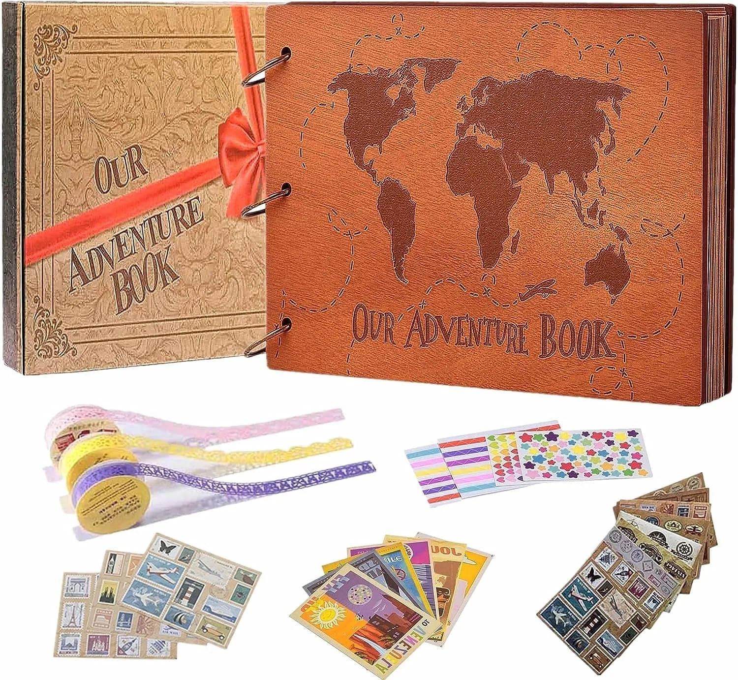 📸 Retro Adventure Book: Vintage Style Photo Scrapbook & Album