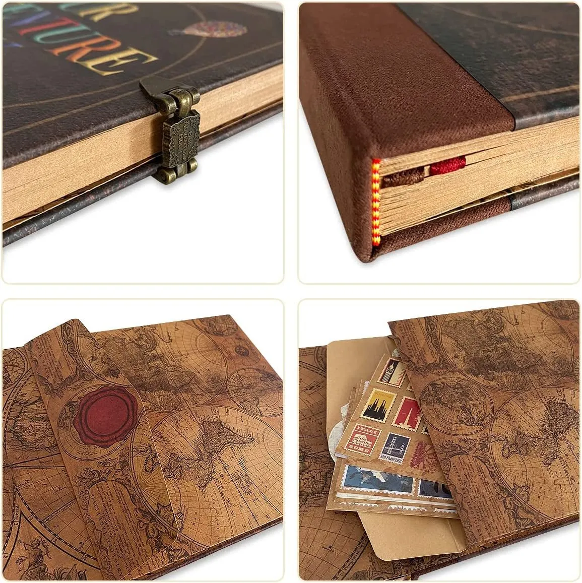 📸 Retro Adventure Book: Vintage Style Photo Scrapbook & Album