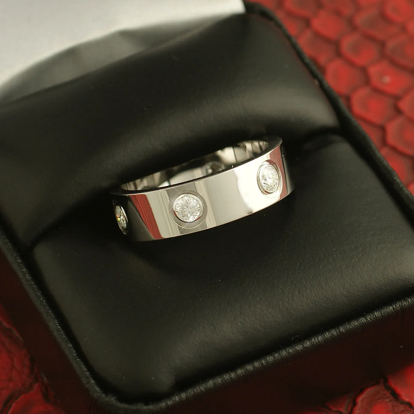 0.60 CTW Certified VVS1 Moissanite Designer Ring