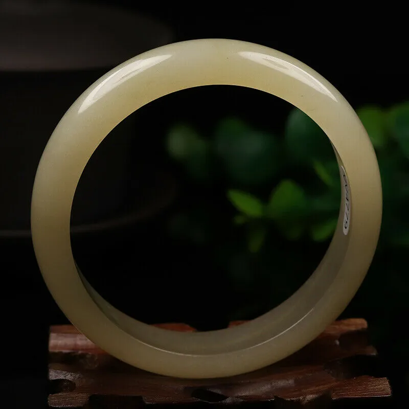 10% OFF- 57/58/59mm Certified Natural Emerald Xiu A*Jade HandCarved Bangle VV4779