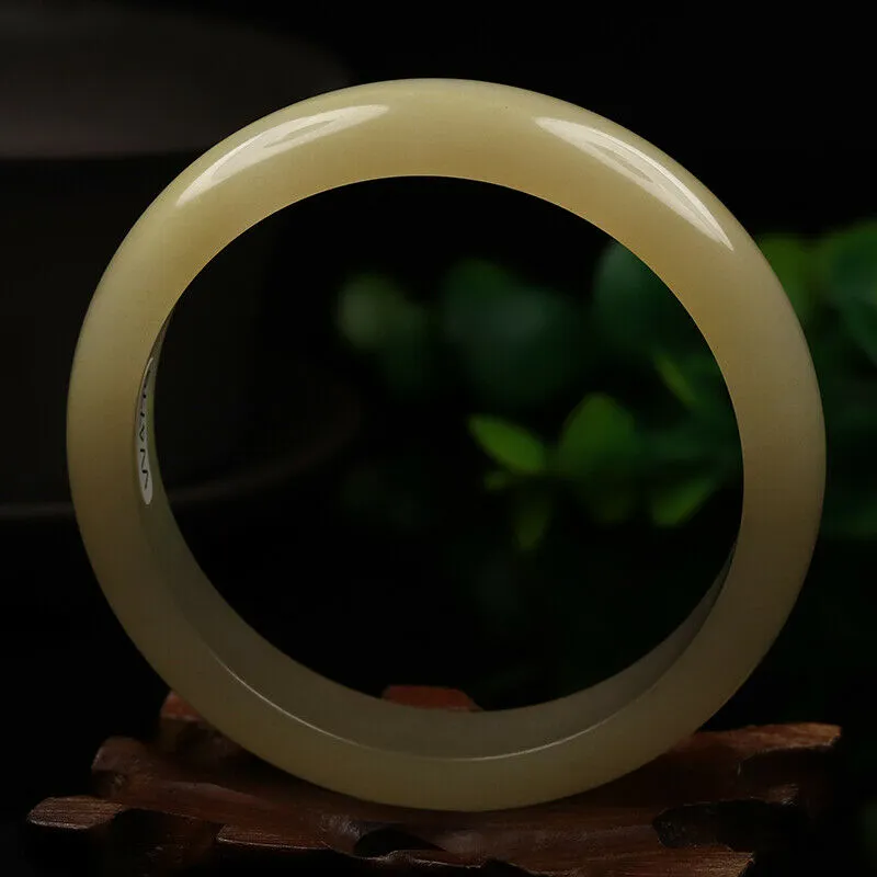 10% OFF- 57/58/59mm Certified Natural Emerald Xiu A*Jade HandCarved Bangle VV4779