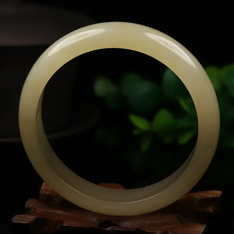 10% OFF- 57/58/59mm Certified Natural Emerald Xiu A*Jade HandCarved Bangle VV4779