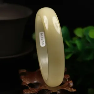 10% OFF- 57/58/59mm Certified Natural Emerald Xiu A*Jade HandCarved Bangle VV4779