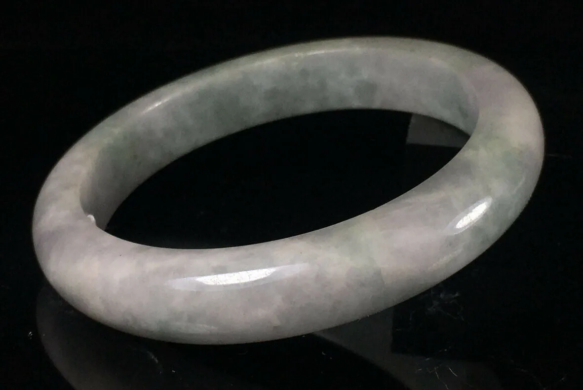10% OFF- 58/59/60mm Certified Natural Lavender Jadeite Emerald A*Jade HandCarved Lucky Jade Bangle A158
