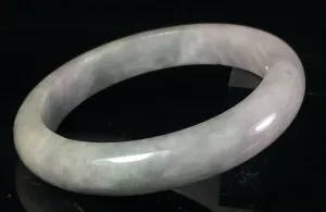 10% OFF- 58/59/60mm Certified Natural Lavender Jadeite Emerald A*Jade HandCarved Lucky Jade Bangle A158