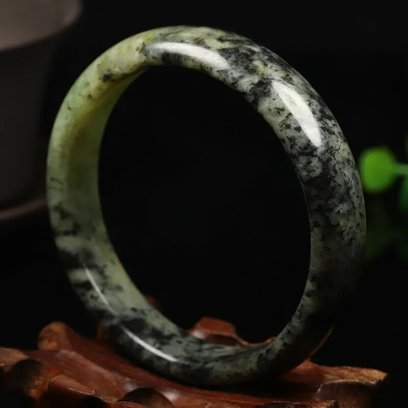 10% OFF- 59/60/61mm Certified Natural Emerald Xiu A*Jade HandCarved Bangle VV5177