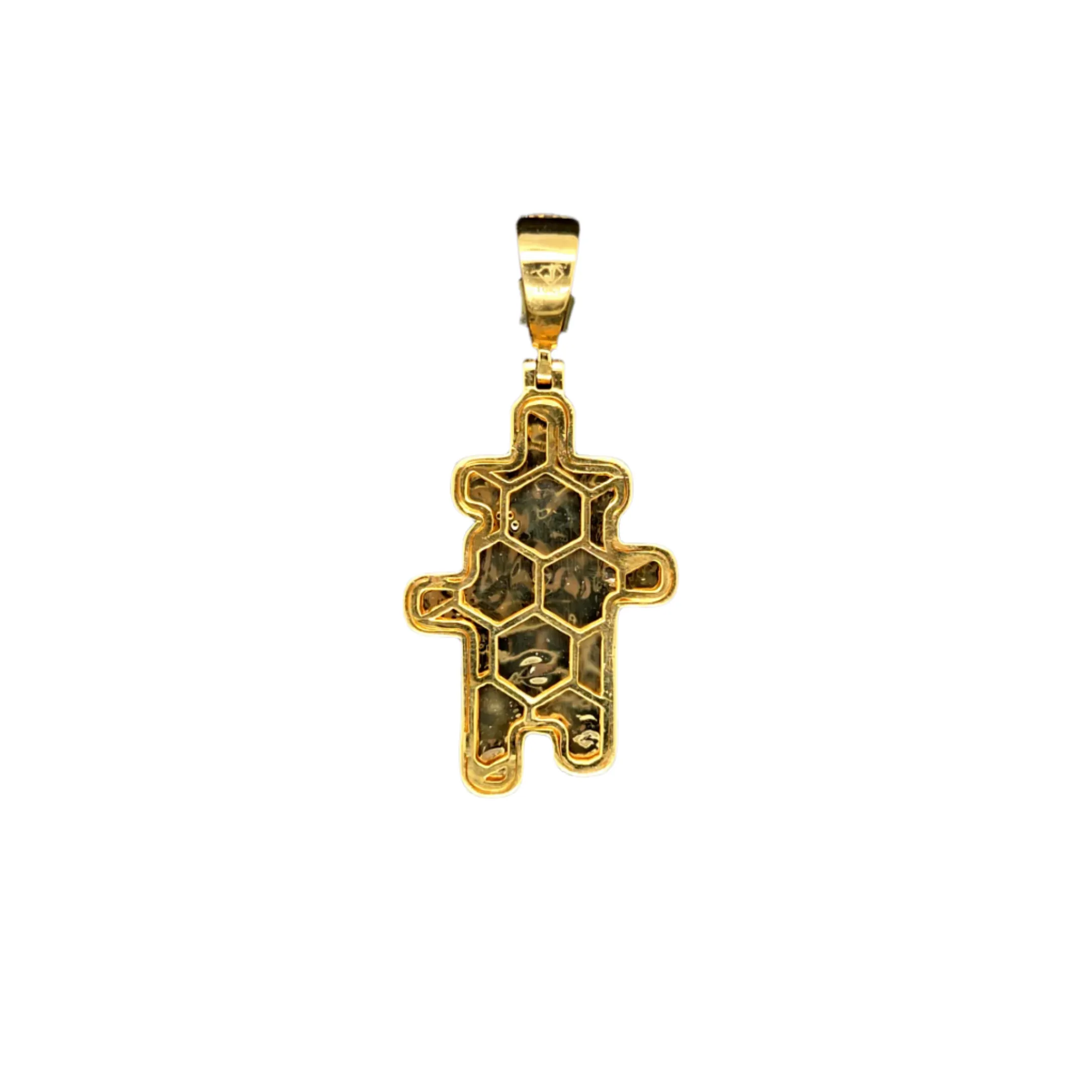 10k Yellow & White Gold Everyday Elegant Three Cross Pendant - SP27132