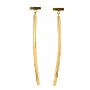18K YG Tiffany & Co Bar Earrings