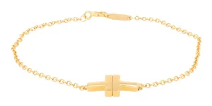 18K YG Tiffany & Co T Double Chain Bracelet