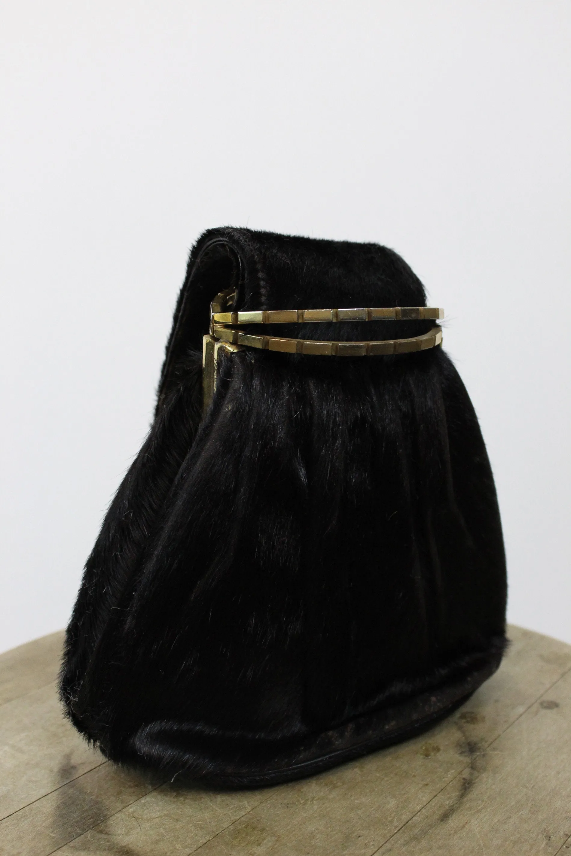 1930s handbag horse hair and gold wrist clutch | new fall