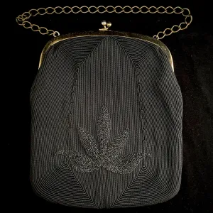 1940s Black Corde Handbag