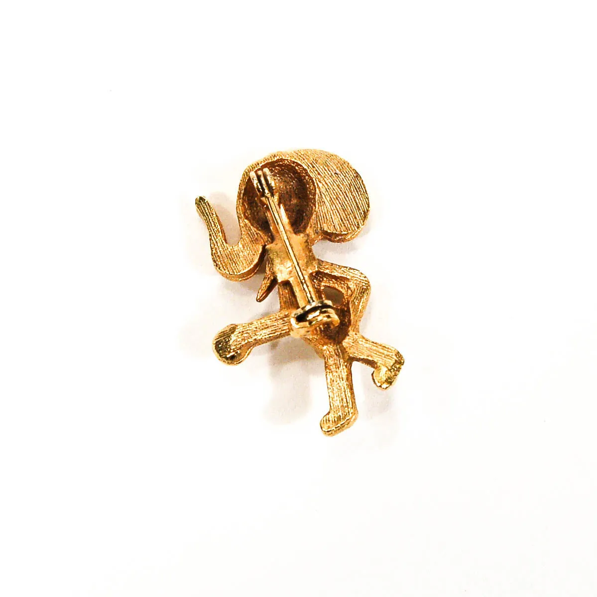 1950's Boxing Elephant Rhinestone Brooch