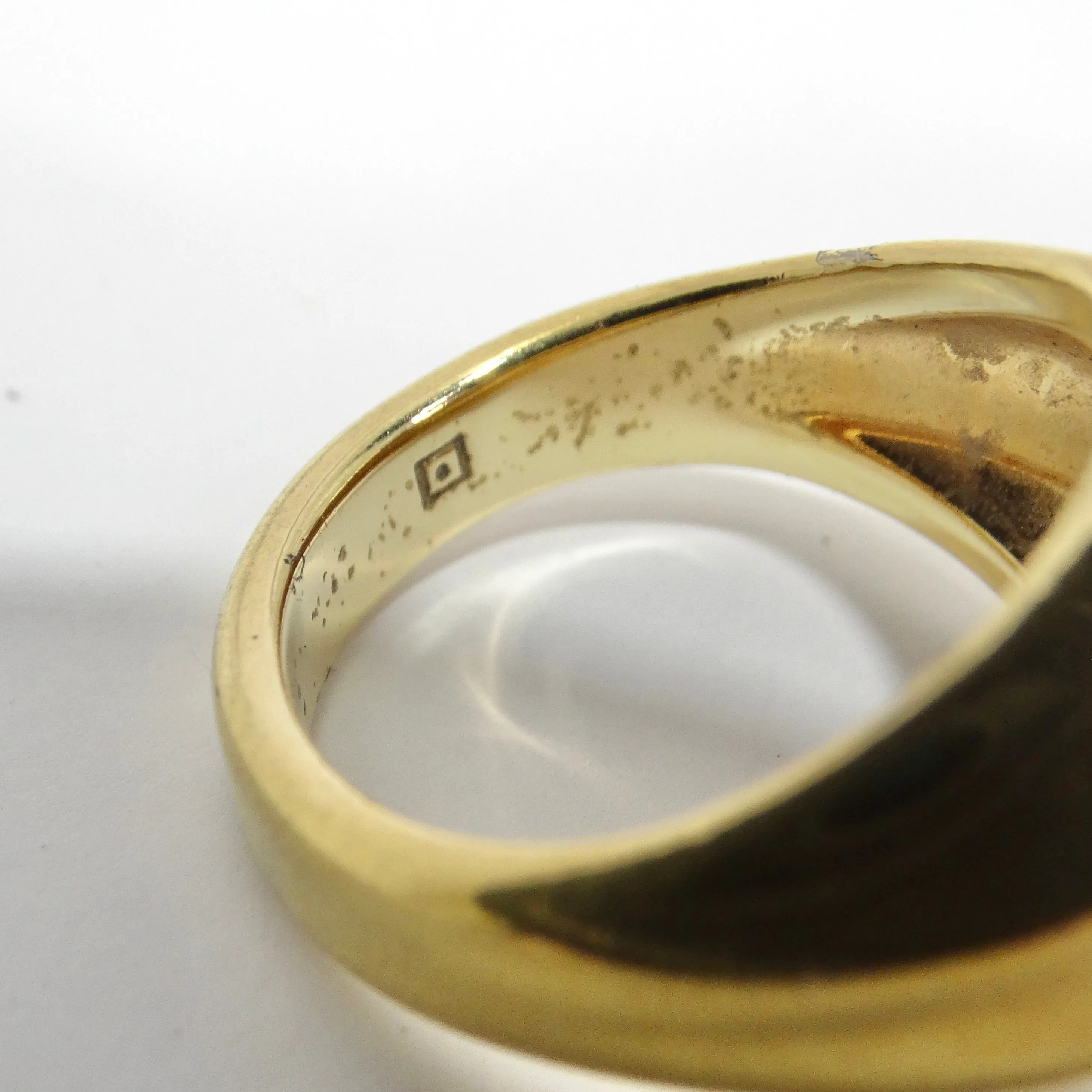 1960s 18K Gold Plated Dome Ring