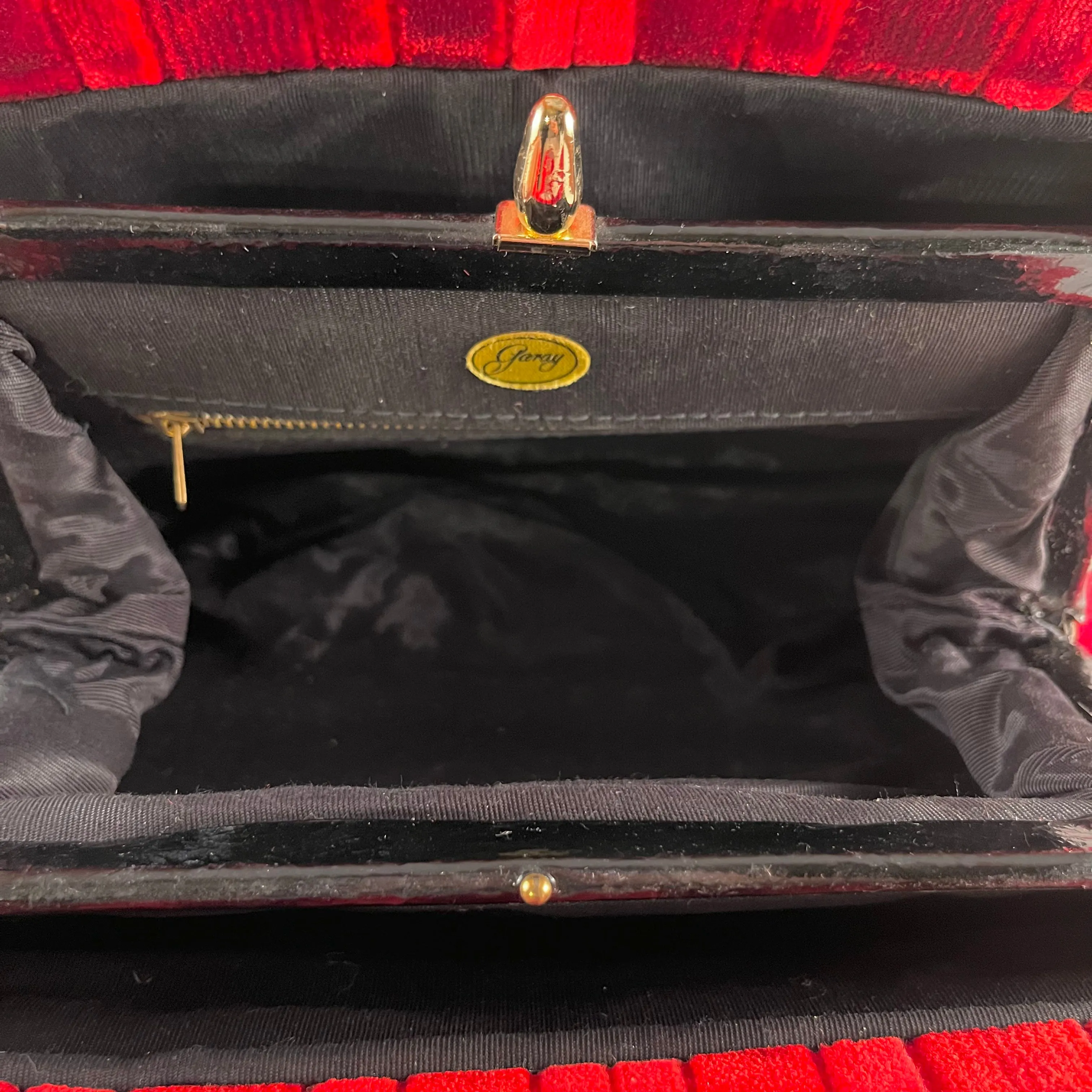 1960s Garay Velvet Carpet Handbag