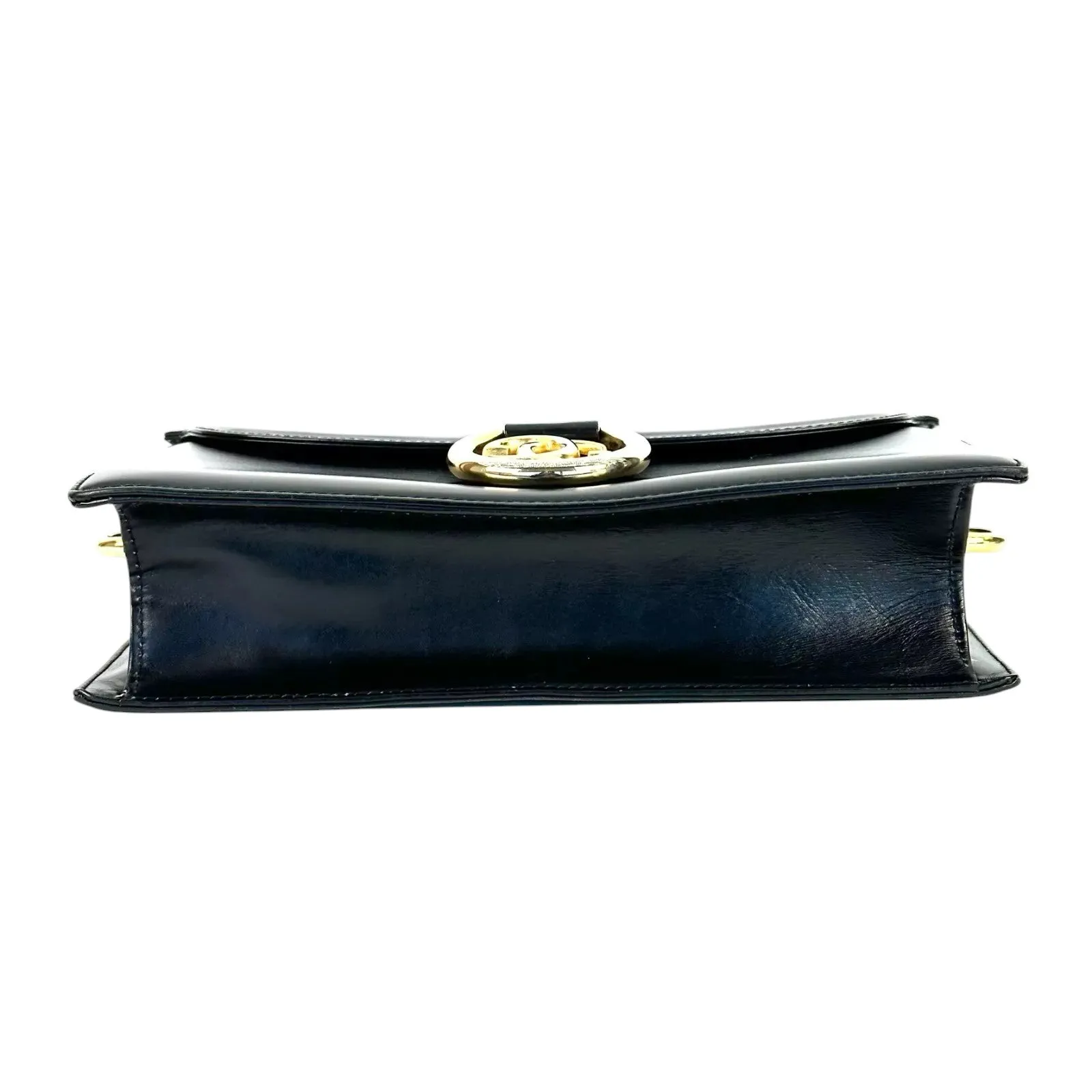 1970's Gucci Black Leather Handbag