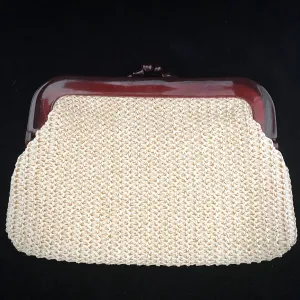 1970s Made in Hong Kong Raffia Clutch