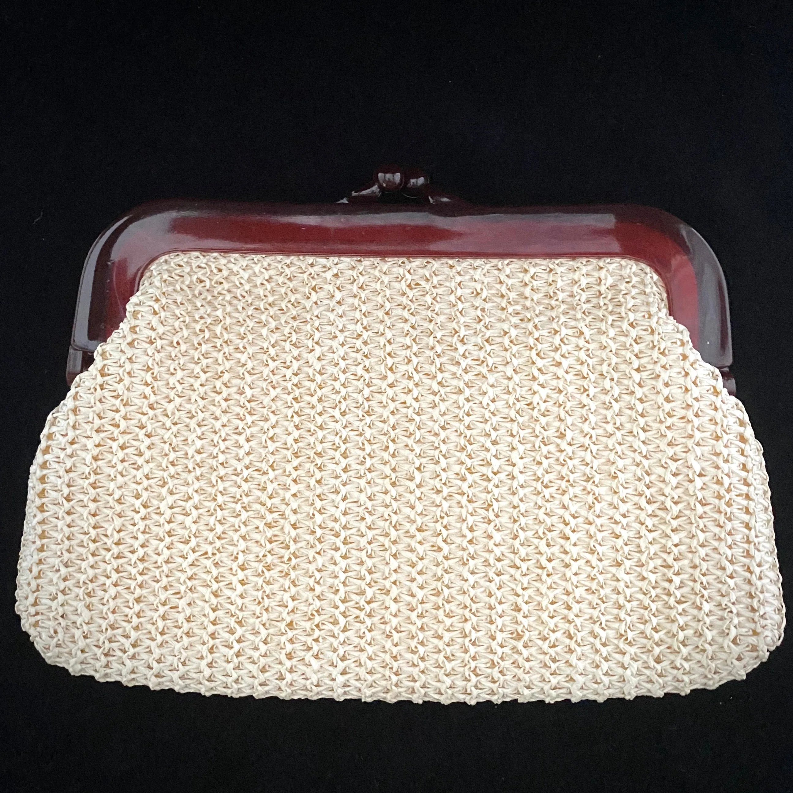 1970s Made in Hong Kong Raffia Clutch