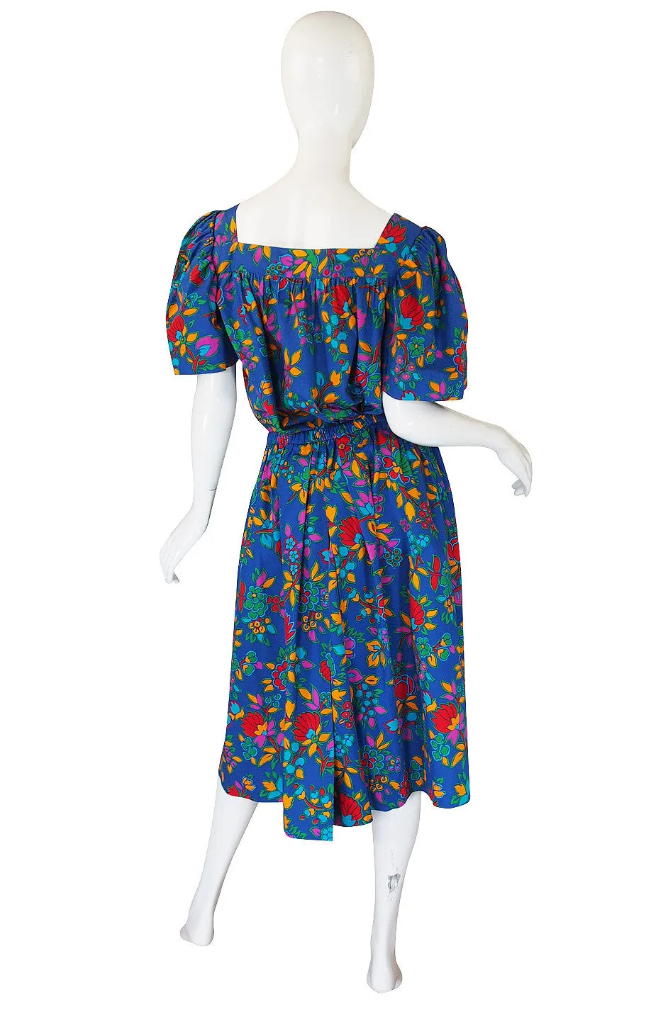 1970s Yves Saint Laurent Print Top & Skirt Set