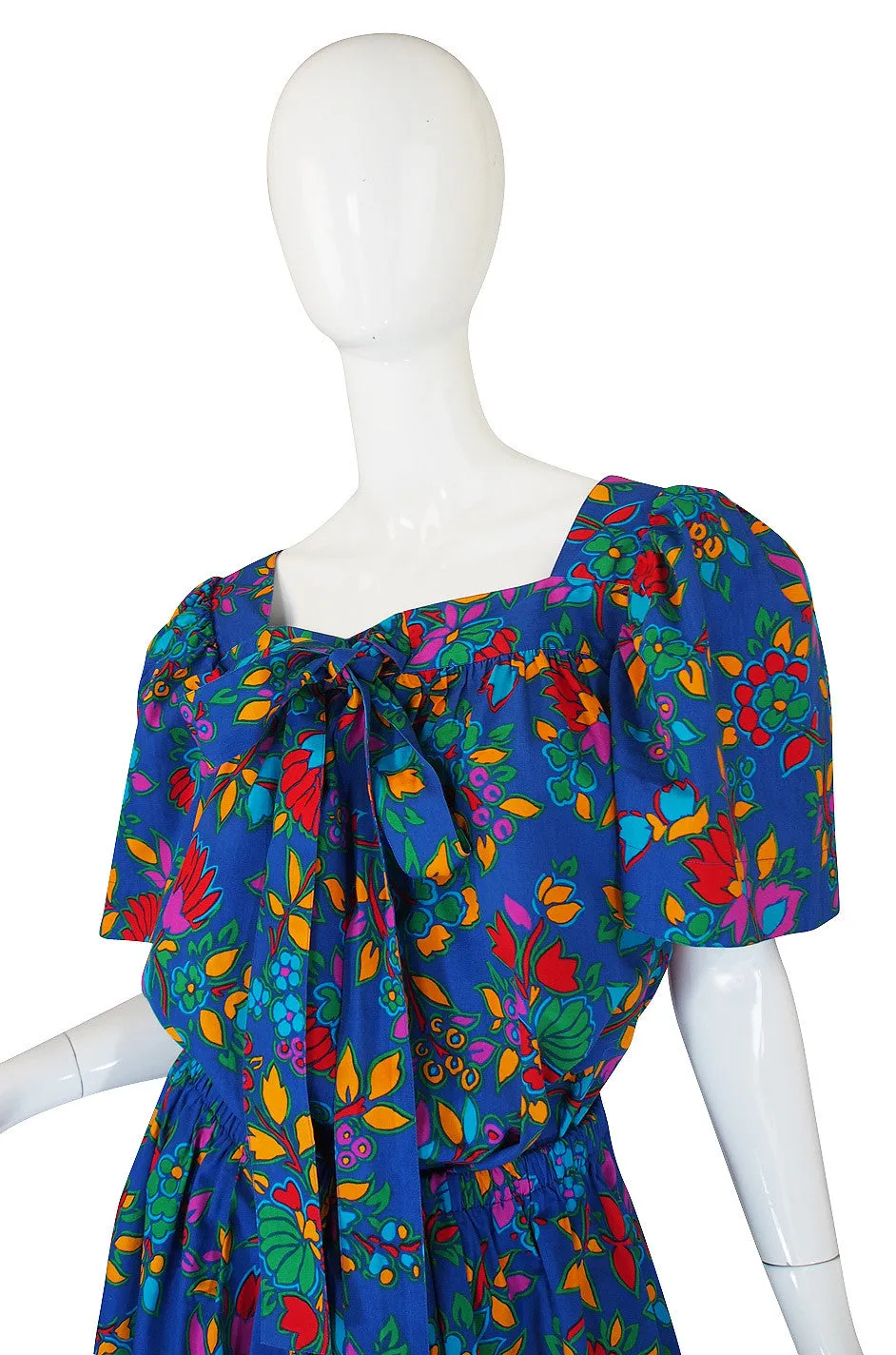 1970s Yves Saint Laurent Print Top & Skirt Set
