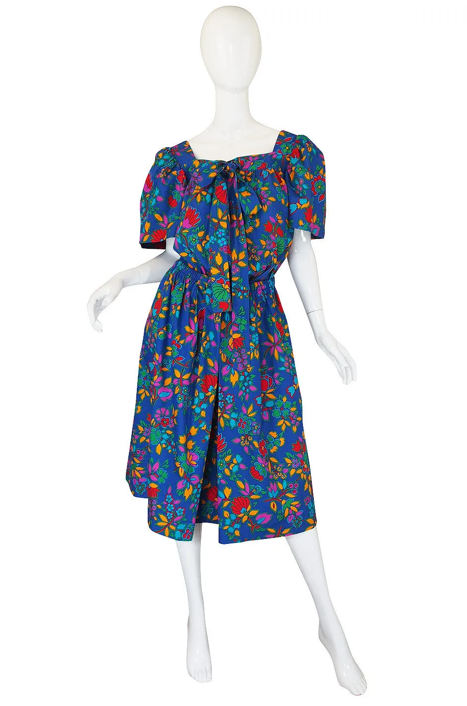 1970s Yves Saint Laurent Print Top & Skirt Set