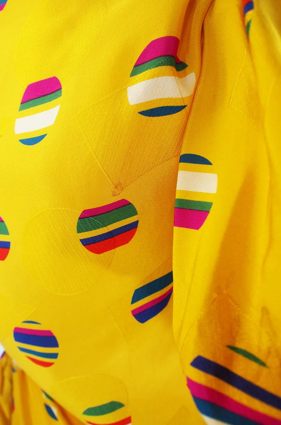 1980s Oscar De La Renta Silk Dress