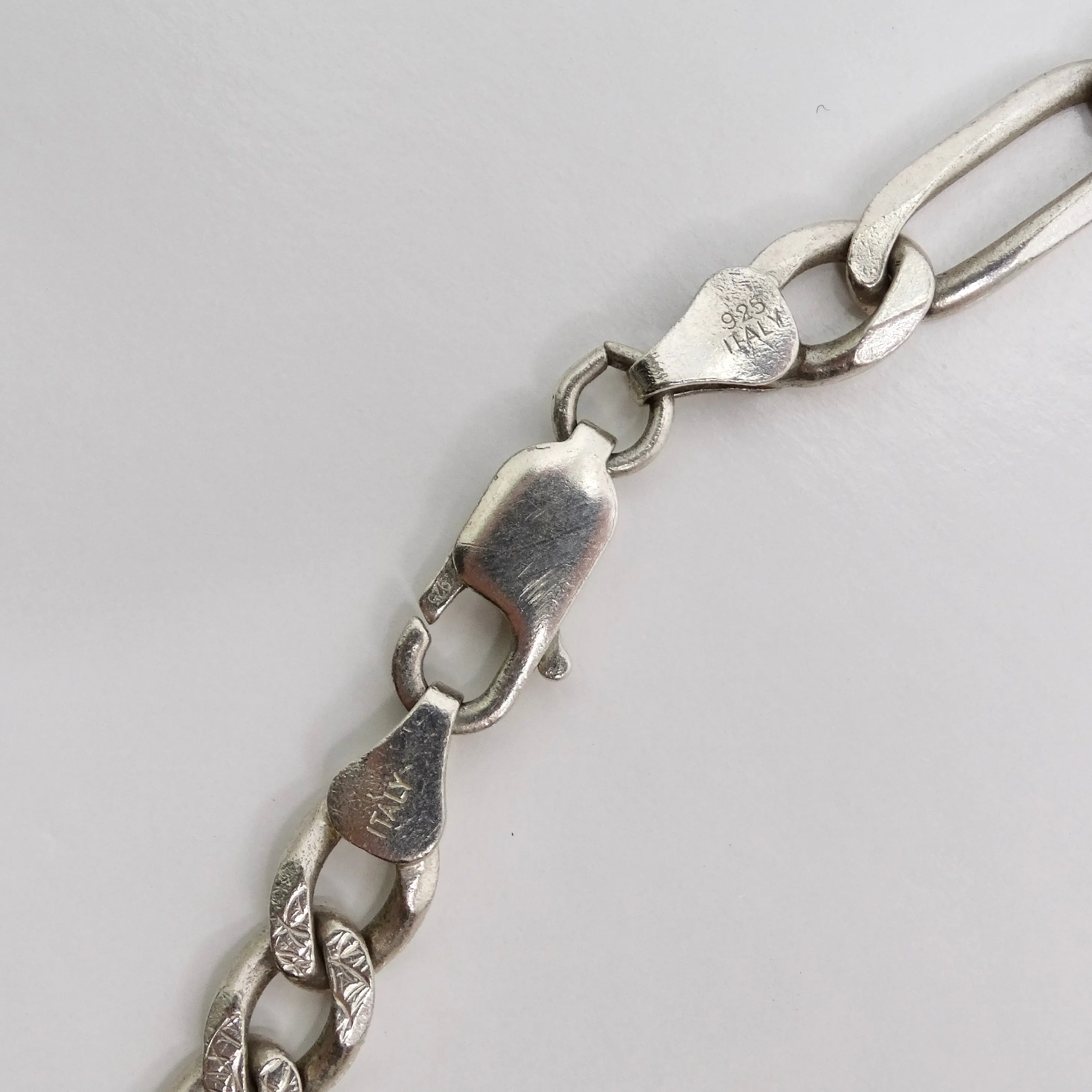 1980s Solid Silver Miami Link Chain Necklace