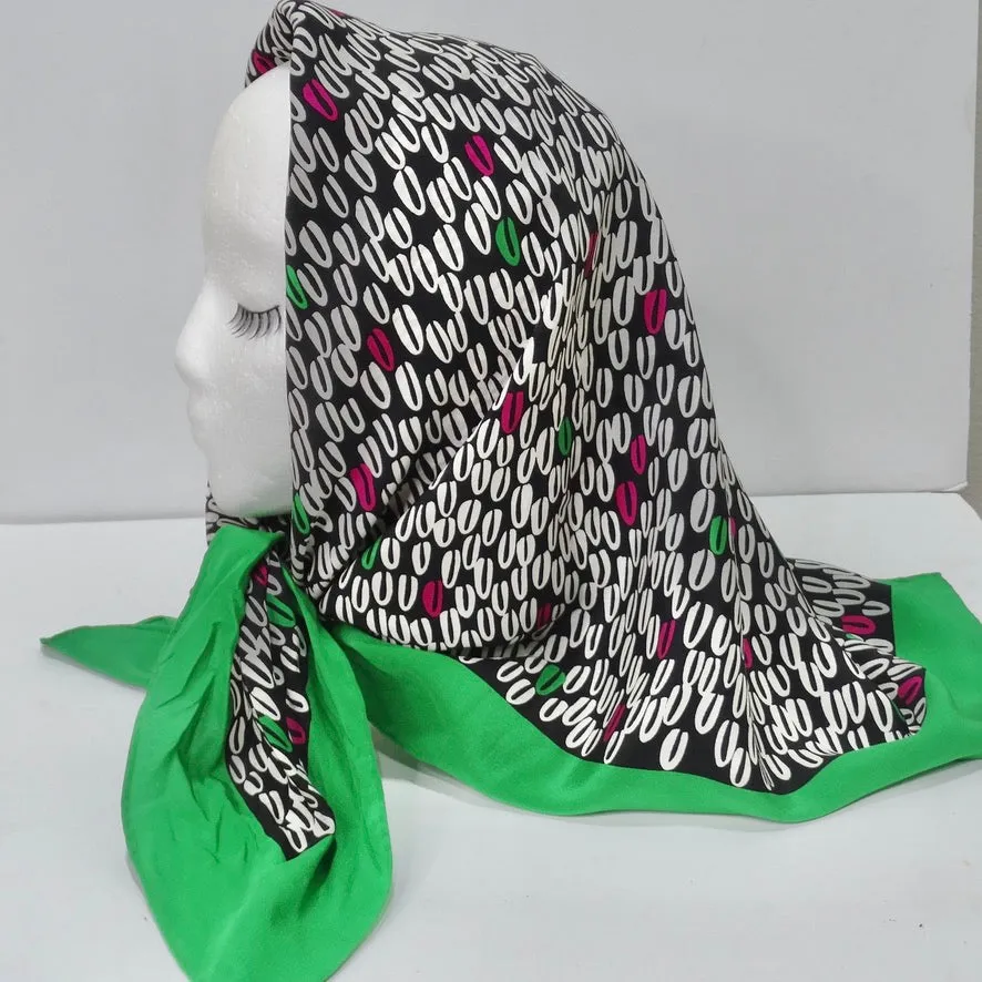 1980s Yves Saint Laurent Silk Scarf