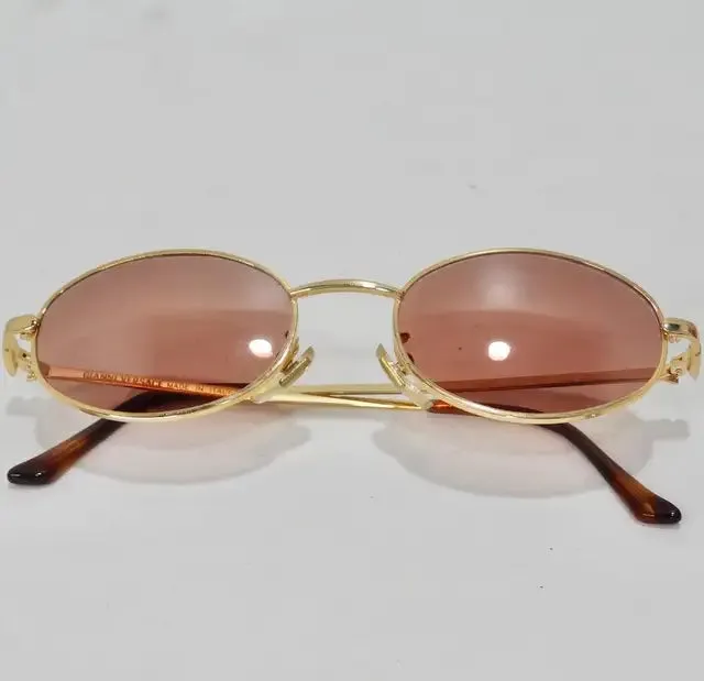 1990s Gianni Versace Gold Sunglasses