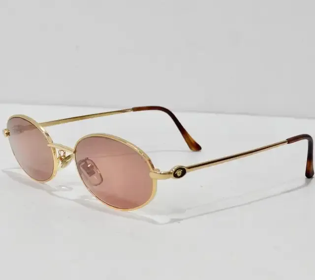 1990s Gianni Versace Gold Sunglasses