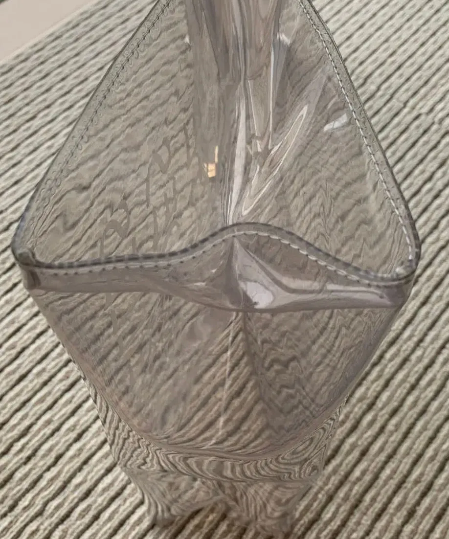 1990s. Vintage Hermes a rare transparent clear vinyl Kelly bag, Japan limited Edition in 1997. Rare masterpiece and collectible purse.