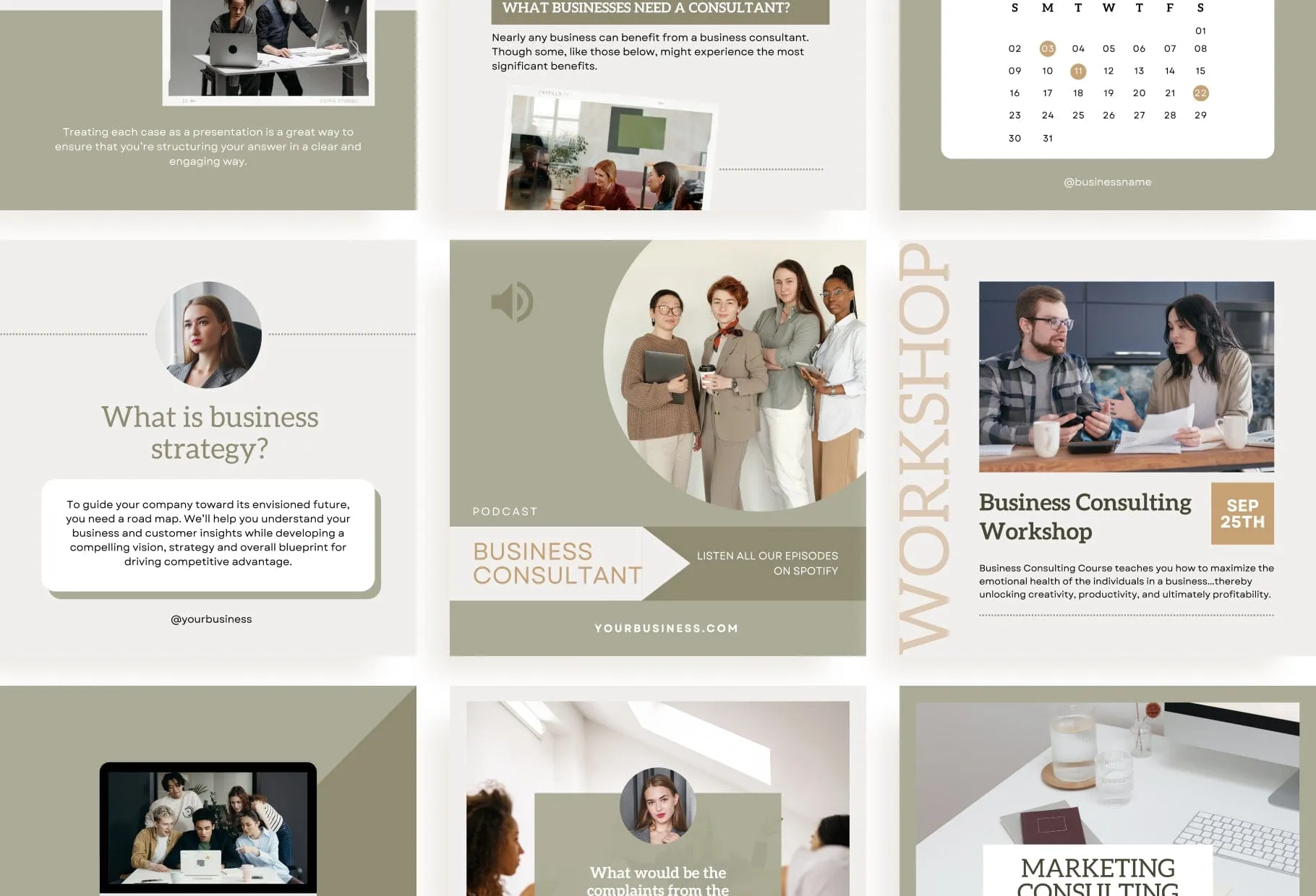 30 Business Consulting Instagram Post Canva Templates V2