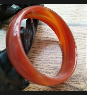 46/47/48mm Certified Natural Red Emerald A Jade HandCarved Bracelet Bangle A002
