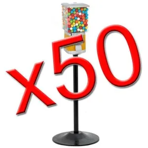 50 Supreme Gumball / Candy  Machines w/ Stands