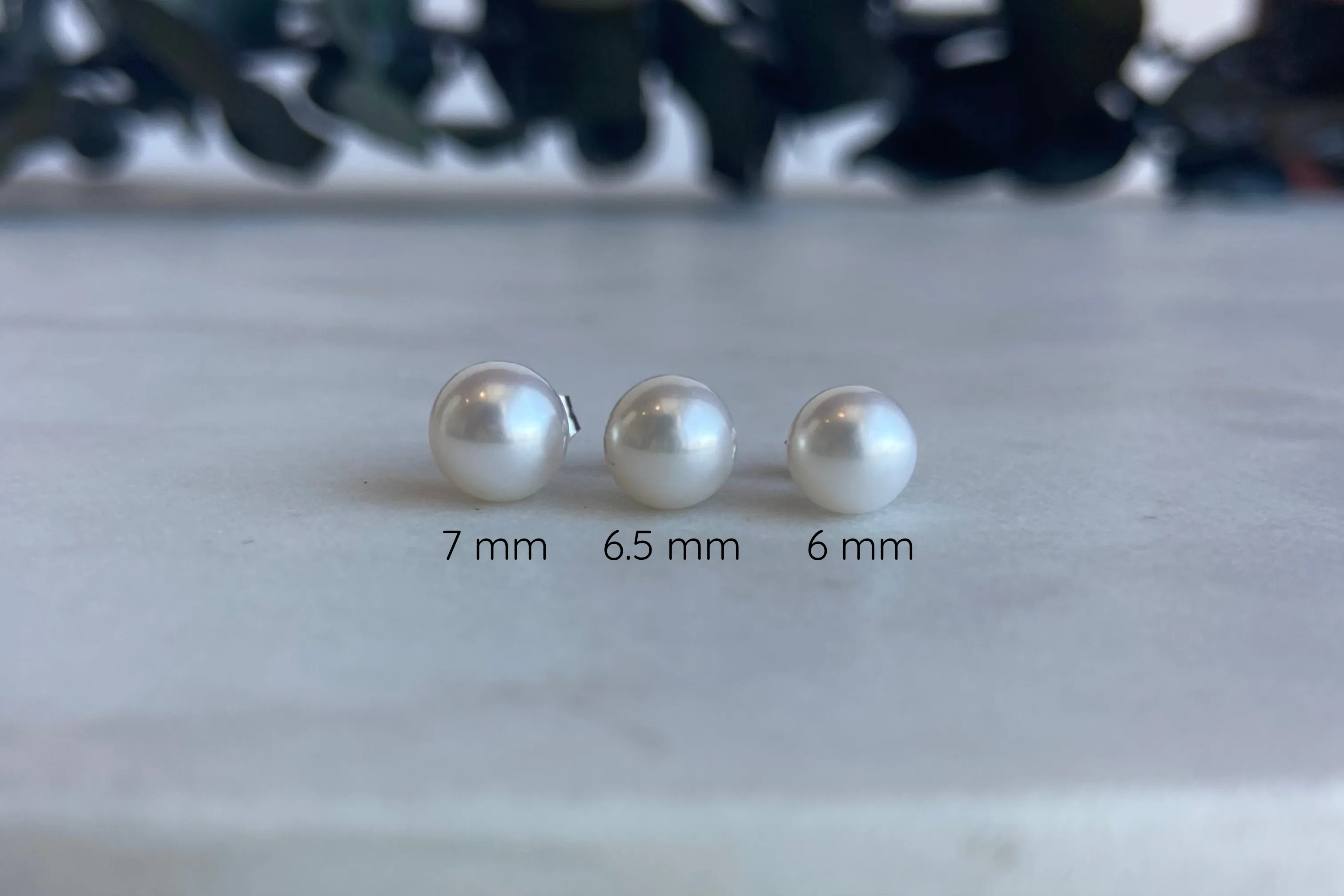 6.5mm pearl earrings