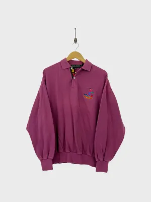 90's Lyle & Scott Golf Embroidered Vintage Collared Sweatshirt Size M-L