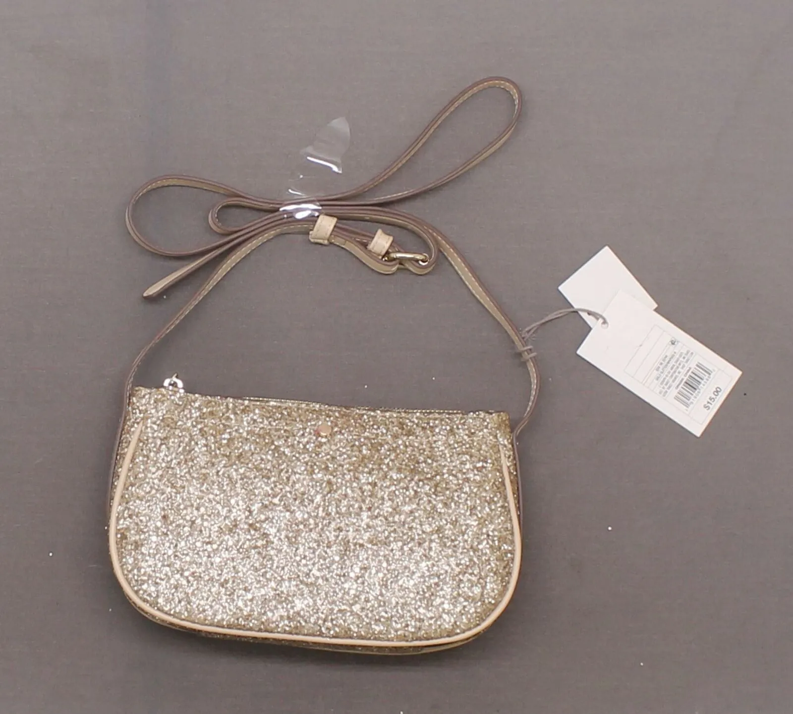 A New Day Zip Closure Glitter Small Crossbody Bag