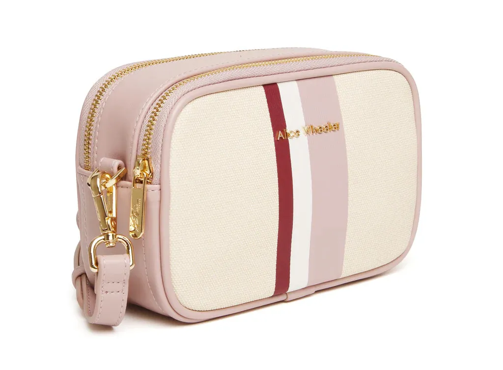 Alice Wheeler Madrid CrossBody Bag Pink Stripe