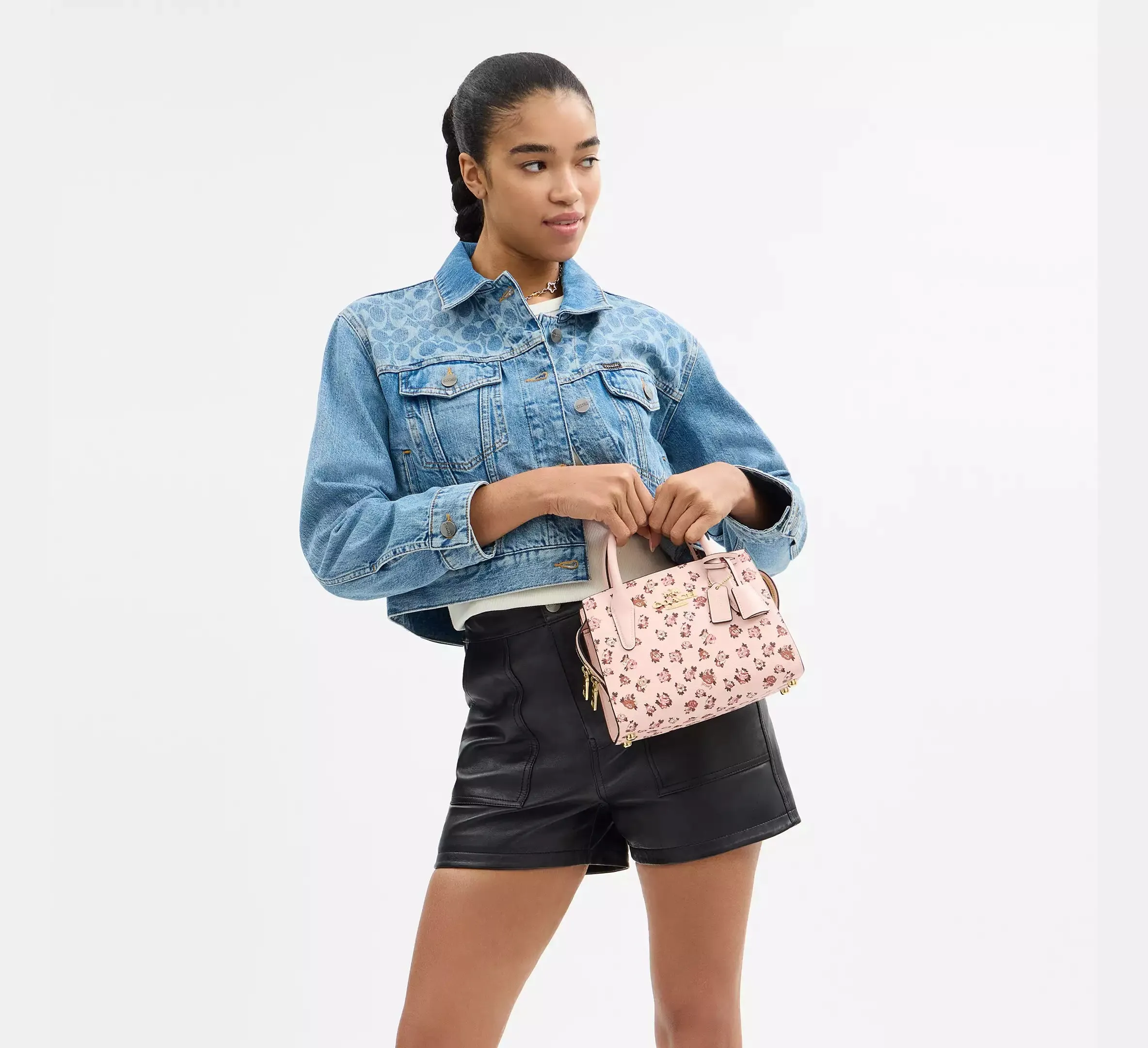 Andrea Carryall Bag With Rose Print