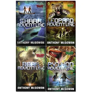 Anthony Mcgowan Willard Price Collection 4 Books Set (Shark Adventure, Leopard Adventure, Bear Adventure, Python Adventure)