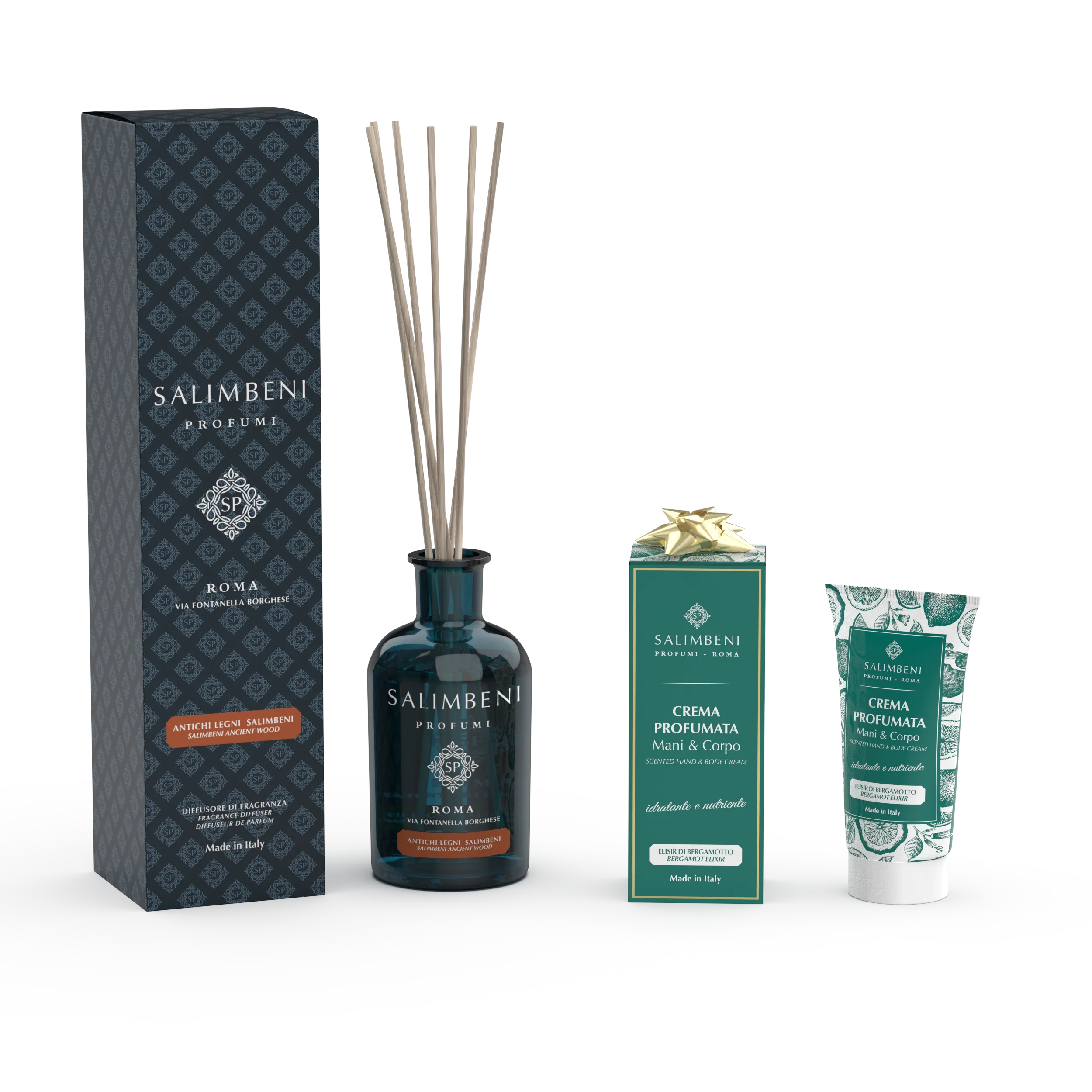 Antichi Legni Salimbeni 100 ml   Crema Profumata 50ml Elisir di Bergamotto in PROVA OMAGGIO