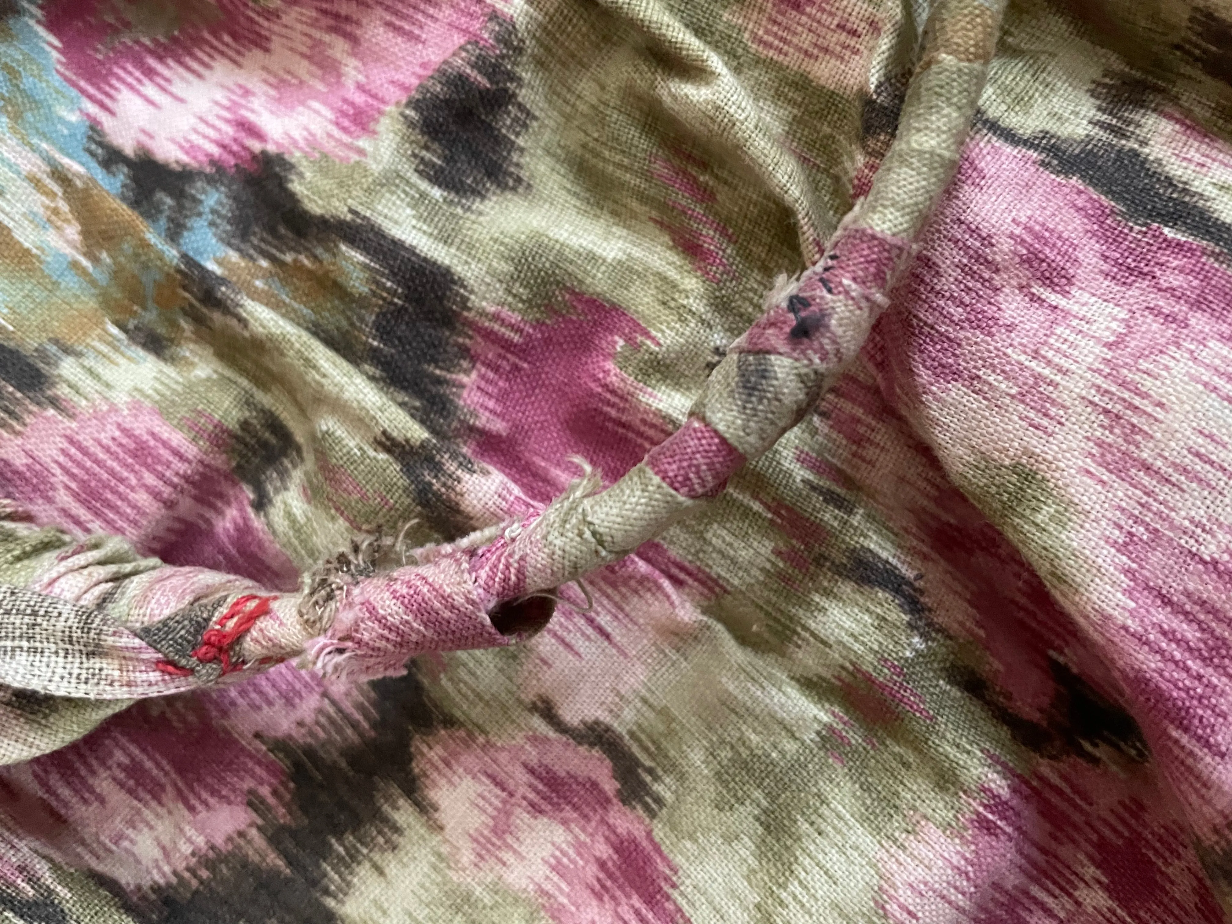 Antique 1900s Floral Cloth Hand Bag
