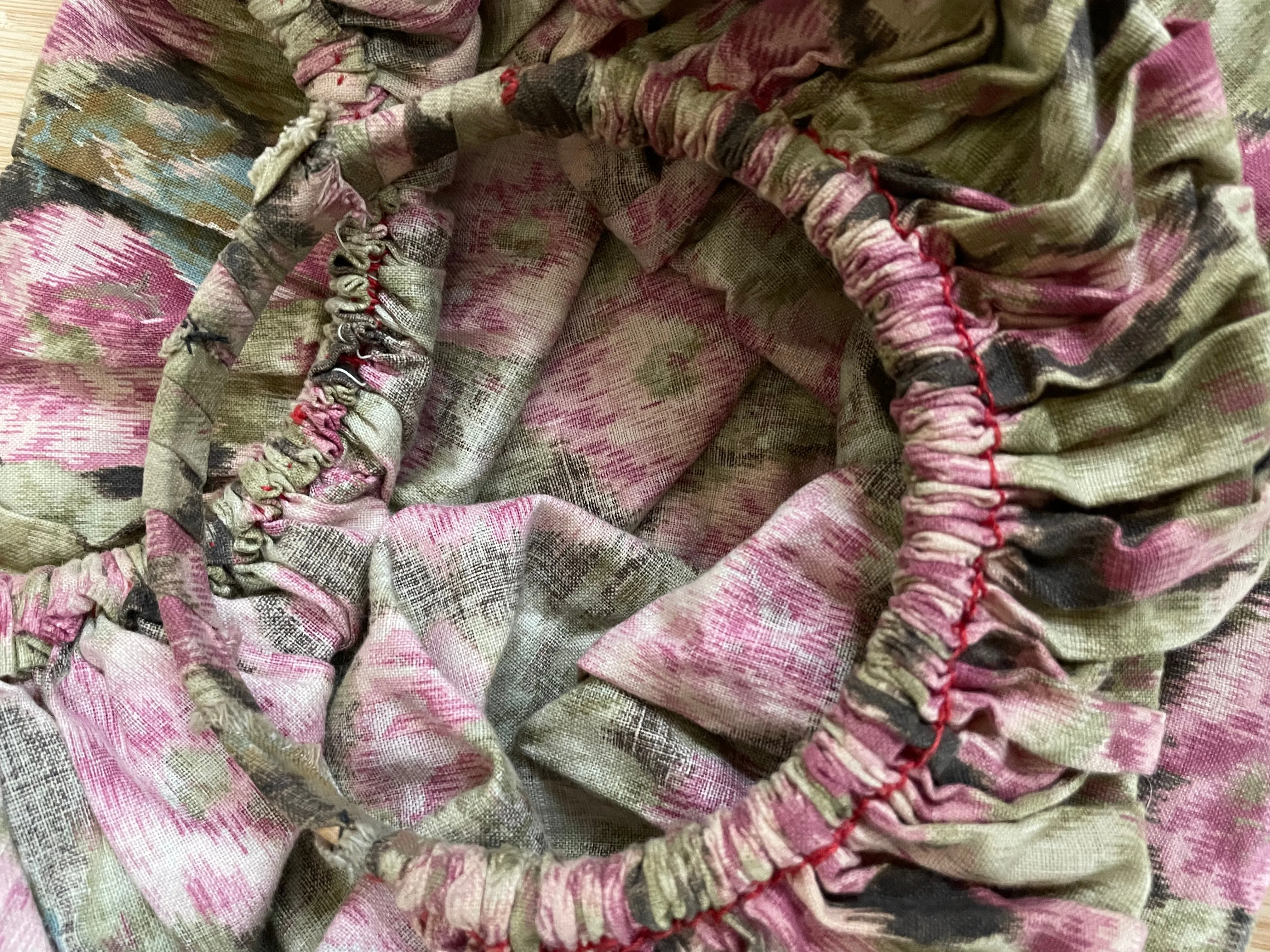 Antique 1900s Floral Cloth Hand Bag