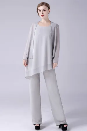 Asymmetrical sleeveless backless strap mother's suit