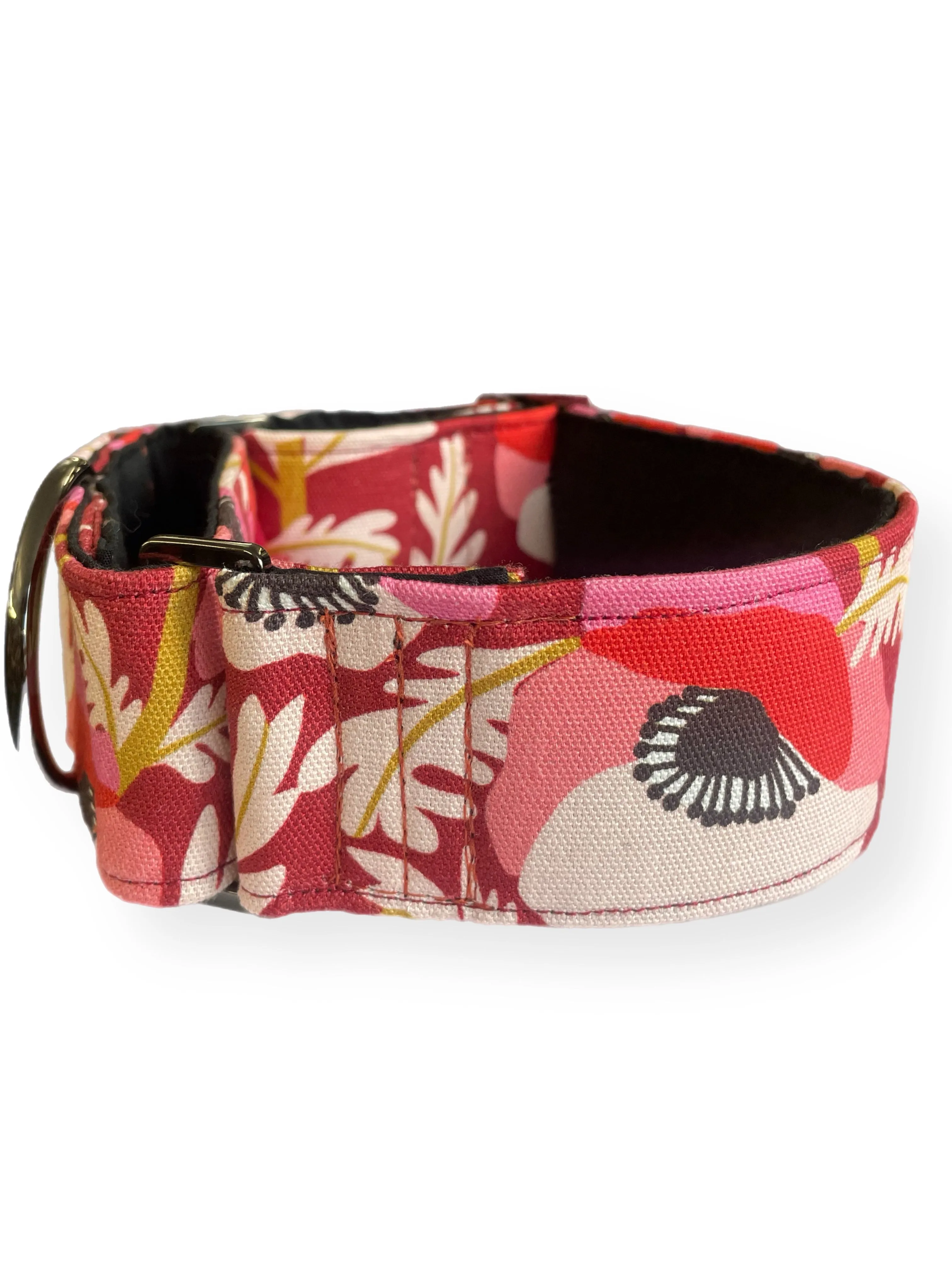 Australian designer poppies greyhound Martingale collar cotton covered 50mm width