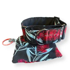 Australiana bottlebrush design greyhound Martingale collar cotton covered 50mm