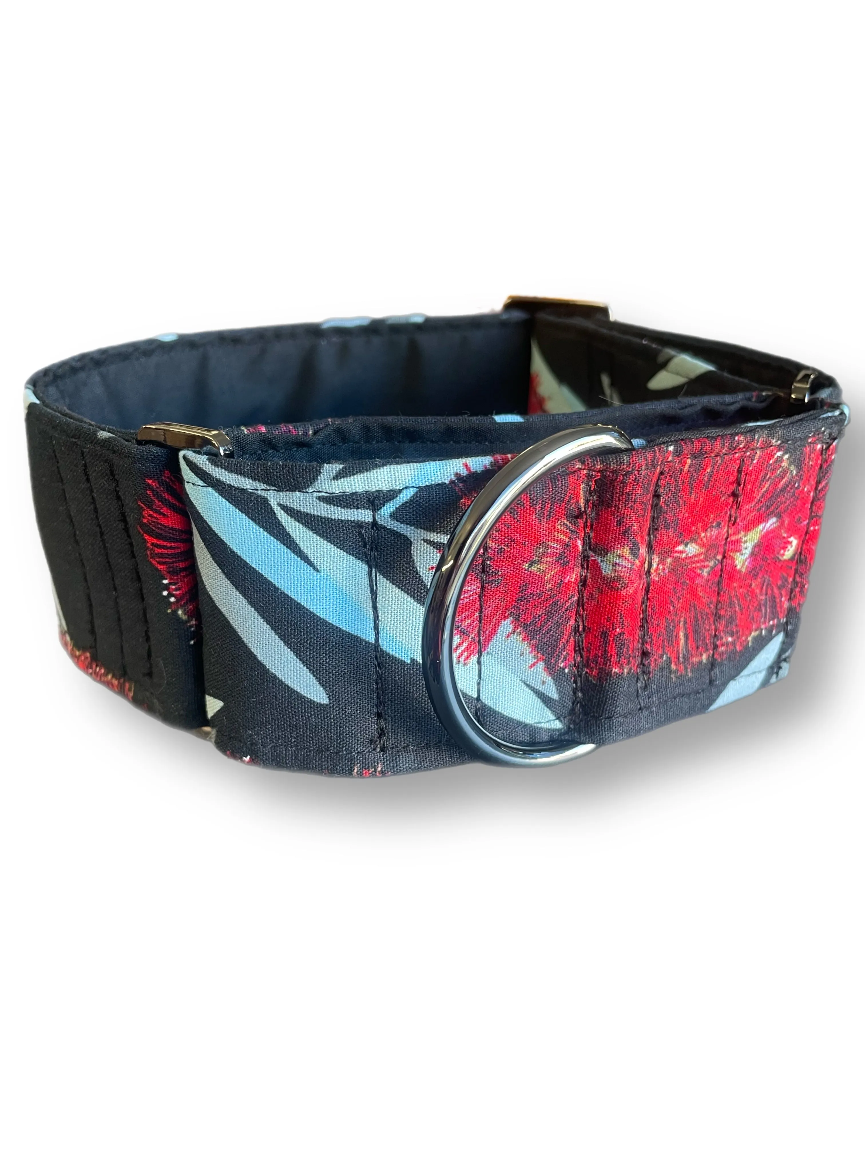 Australiana bottlebrush design greyhound Martingale collar cotton covered 50mm