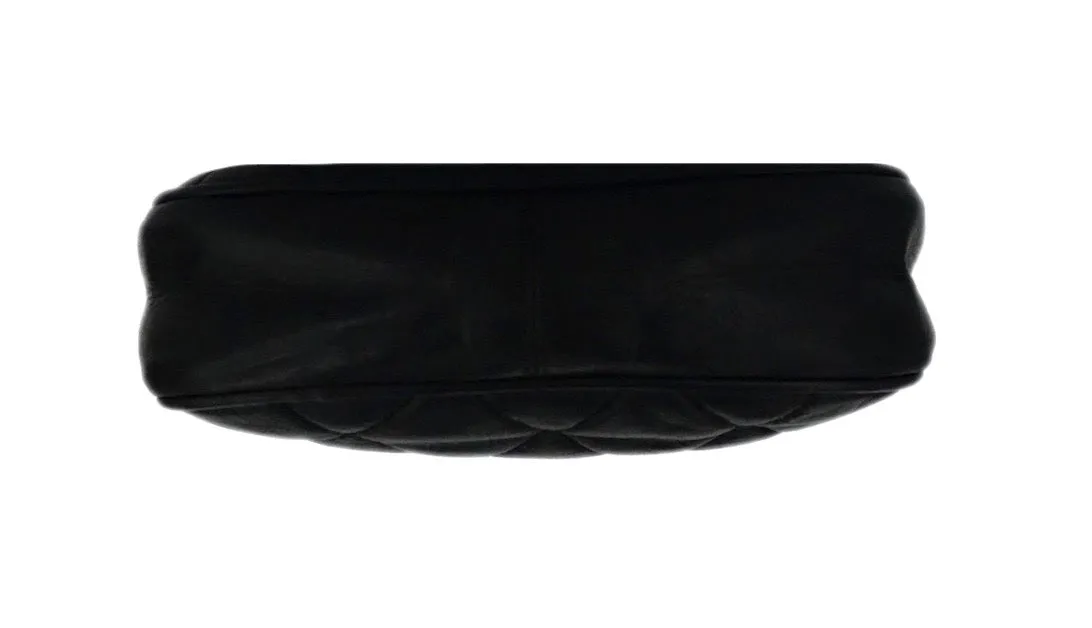 Authentic Chanel Vintage Black Lambskin Mini Flapover