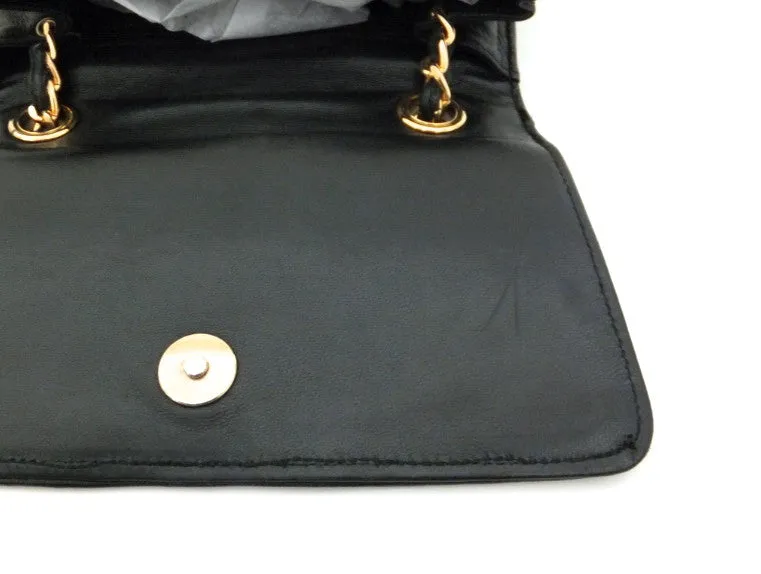 Authentic Chanel Vintage Black Mini Flapover
