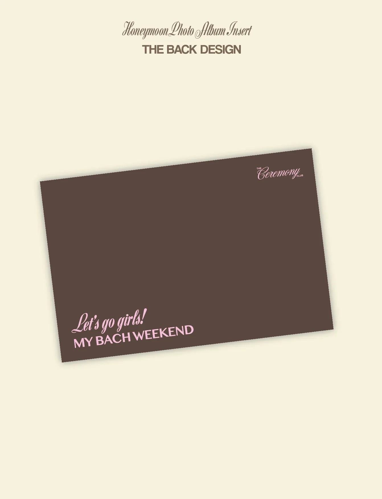 Bach Weekend photo album insert pack