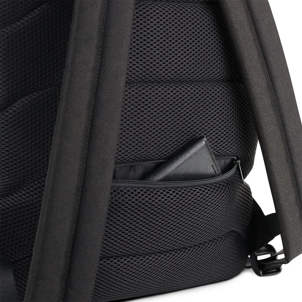 Backpack featuring a West African Adinkra symbol celebrating the Summer Solstice
